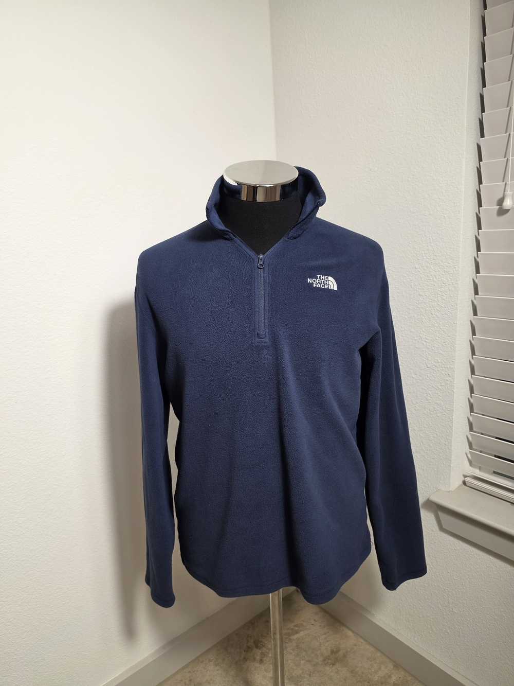 The North Face Men’s TKA 100 Glacier 1/4 Zip Fleece Pullover - Navy - Small

​